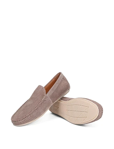 Чоловічі мокасини Miguel Miratez з нубуку бежеві (2302-102) - фото 2 - Miraton