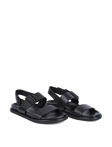 Чоловічі сандалі Miguel Miratez шкіряні чорні (24701-1) - фото 3 - Miraton