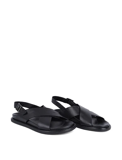 Чоловічі сандалі Miguel Miratez шкіряні чорні (24701-3) - фото 4 - Miraton