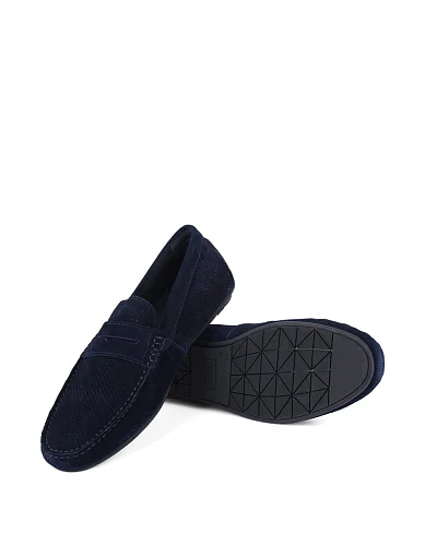 Чоловічі мокасини Miguel Miratez сині замшеві (72092-2402) - фото 2 - Miraton