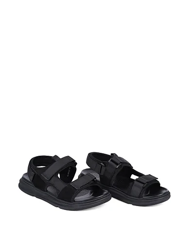 Чоловічі сандалі Miguel Miratez тканинні чорні (CL08-A2) - фото 3 - Miraton