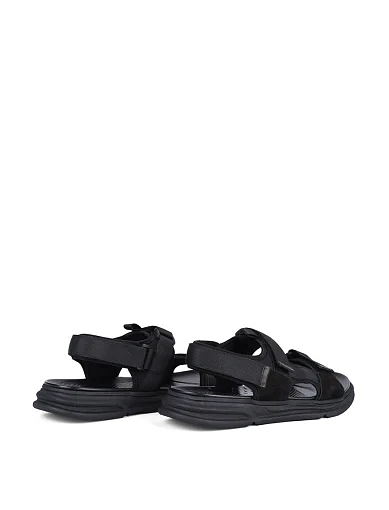 Чоловічі сандалі Miguel Miratez тканинні чорні (CL08-A2) - фото 4 - Miraton