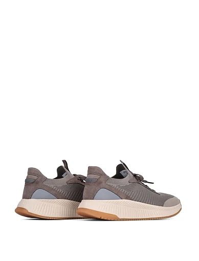 Мужские кроссовки MIRATON тканевые бежевые - фото 4 - Miraton