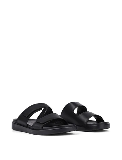 Чоловічі шльопанці Miguel Miratez шкіряні чорні (1035-А23) - фото 3 - Miraton