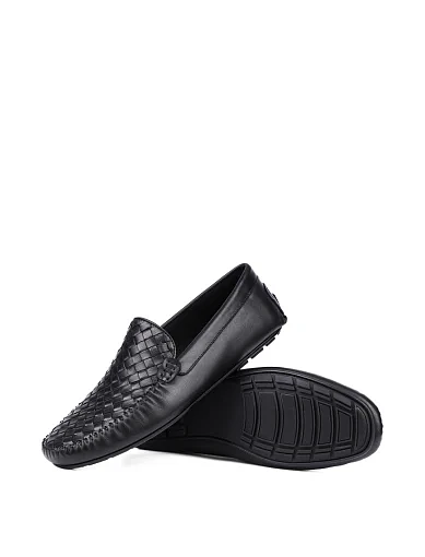 Чоловічі мокасини Miguel Miratez шкіряні чорні (1930-12) - фото 2 - Miraton