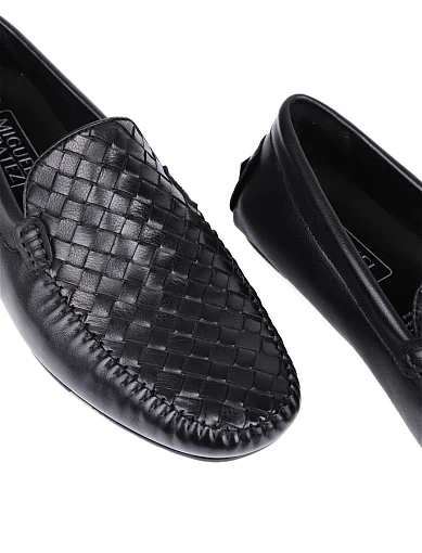 Чоловічі мокасини Miguel Miratez шкіряні чорні (1930-12) - фото 5 - Miraton