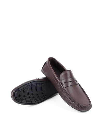 Чоловічі мокасини Miguel Miratez шкіряні коричневі (1102-8A) - фото 2 - Miraton