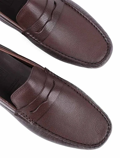 Чоловічі мокасини Miguel Miratez шкіряні коричневі (1102-8A) - фото 5 - Miraton