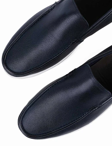 Чоловічі туфлі лофери Miguel Miratez шкіряні сині (615/) - фото 5 - Miraton