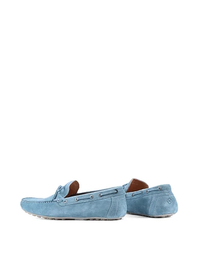 Чоловічі мокасини Miguel Miratez замшеві блакитні (803-2) - фото 4 - Miraton