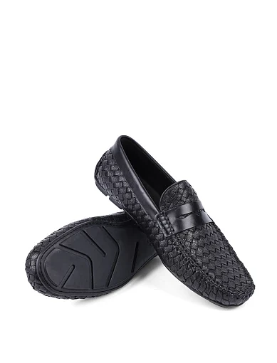 Чоловічі мокасини Miguel Miratez шкіряні чорні (1102-25 SS25) - фото 2 - Miraton