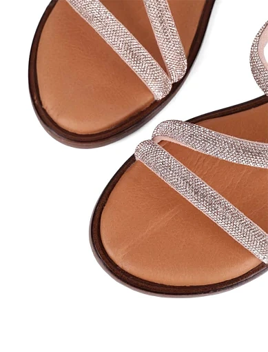 Жіночі сандалі Attizzare шкіряні бежеві - фото 6 - Miraton