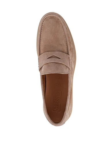 Чоловічі туфлі лофери Miguel Miratez замшеві бежеві (A543509-1) - фото 5 - Miraton