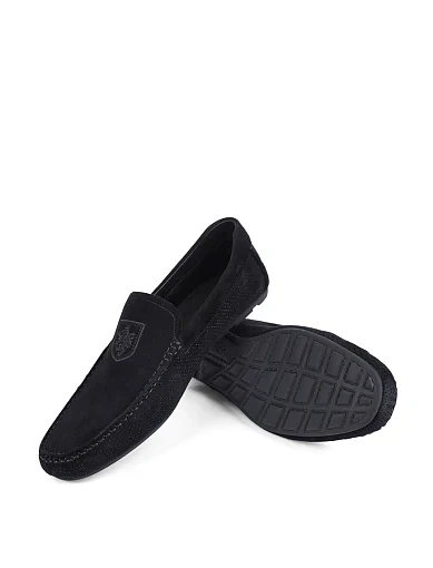 Чоловічі мокасини Miguel Miratez чорні замшеві (A202503F-1 SS25) - фото 2 - Miraton