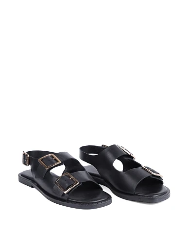 Жіночі сандалі Attizzare шкіряні чорні - фото 3 - Miraton