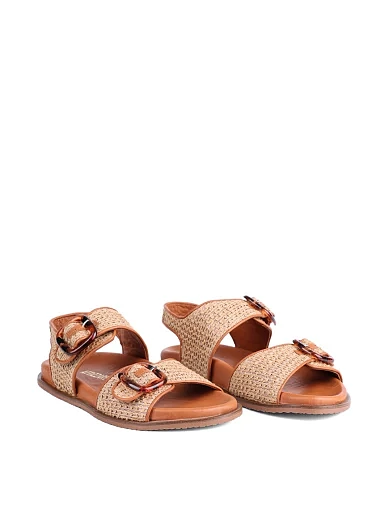 Жіночі сандалі Attizzare шкіряні шкіряні коричневі - фото 3 - Miraton