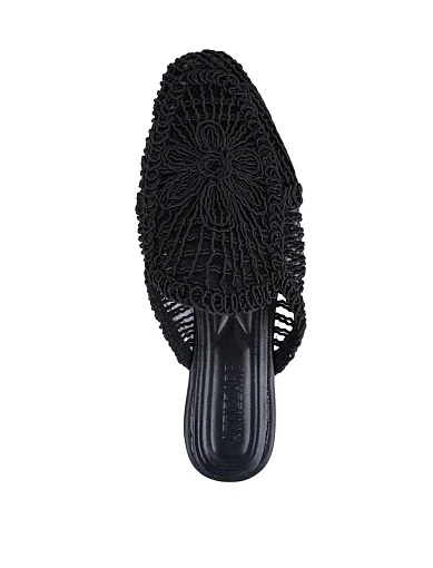 Жіночі сліпери Attizzare Мюлі тканинні чорні - фото 2 - Miraton