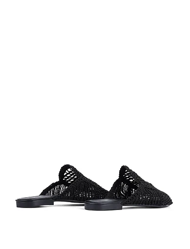 Жіночі сліпери Attizzare Мюлі тканинні чорні - фото 5 - Miraton