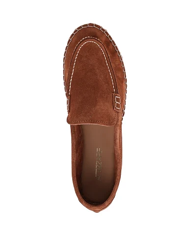 Жіночі еспадрильї Attizzare велюрові коричневі - фото 2 - Miraton