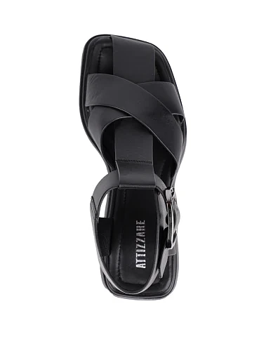 Жіночі сандалі Attizzare шкіряні чорні - фото 2 - Miraton