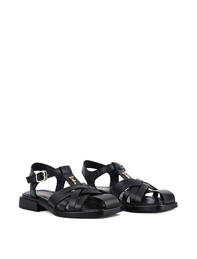 Жіночі сандалі Attizzare шкіряні чорні - фото 3 - Miraton