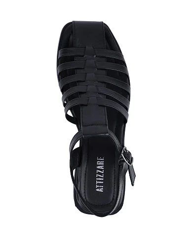 Жіночі сандалі Attizzare шкіряні чорні(6006) - фото 2 - Miraton