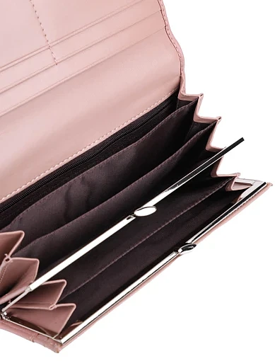 Жіночий гаманець з екошкіри рожевий на магніті - фото 4 - Miraton