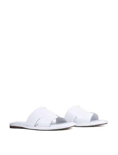 Жіночі шльопанці Attizzare шкіряні білі - фото 3 - Miraton