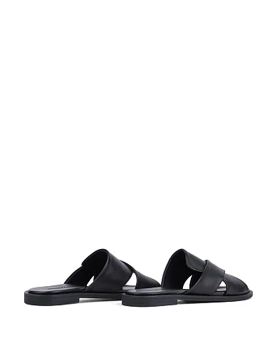 Жіночі шльопанці Attizzare шкіряні чорні - фото 5 - Miraton