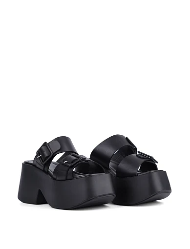 Жіночі сабо Attizzare шкіряні чорні - фото 3 - Miraton