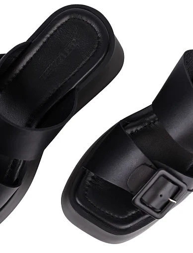 Жіночі сабо Attizzare шкіряні чорні - фото 5 - Miraton