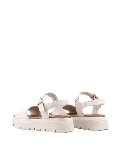 Жіночі сандалі Sekada шкіряні рисового кольору - фото 3 - Miraton