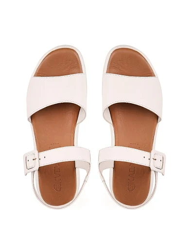 Жіночі сандалі Sekada шкіряні рисового кольору - фото 4 - Miraton