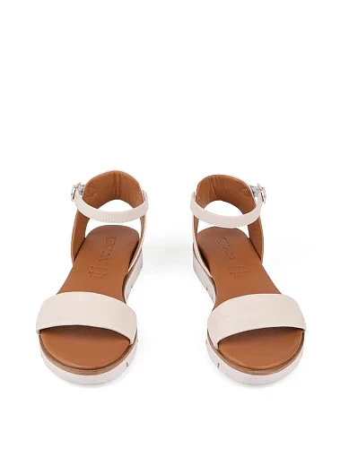 Жіночі сандалі Sekada шкіряні рисового кольору - фото 2 - Miraton