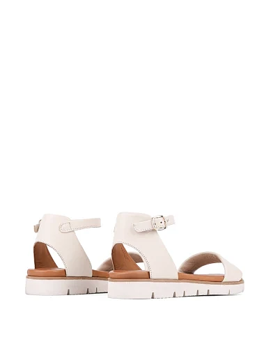 Жіночі сандалі Sekada шкіряні рисового кольору - фото 4 - Miraton