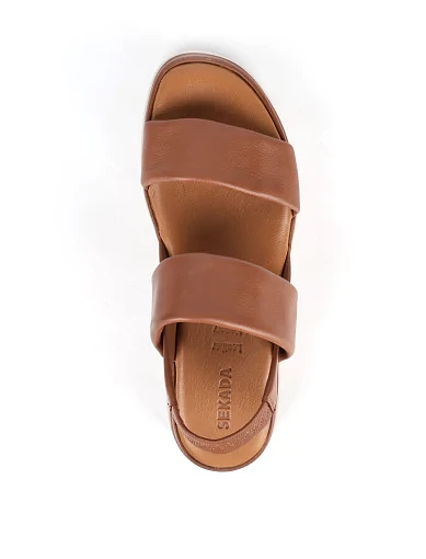 Жіночі сандалі Sekada шкіряні коричневі - фото 2 - Miraton