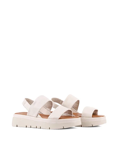 Жіночі сандалі Sekada шкіряні рисового кольору - фото 2 - Miraton