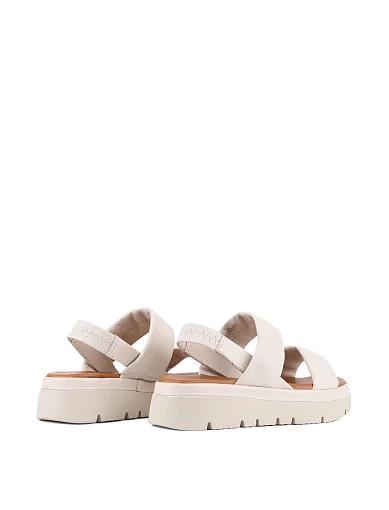 Жіночі сандалі Sekada шкіряні рисового кольору - фото 3 - Miraton