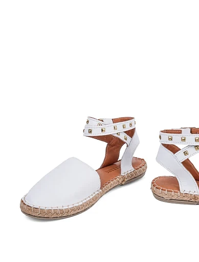 Жіночі еспадрильї Attizzare шкіряні білі - фото 2 - Miraton