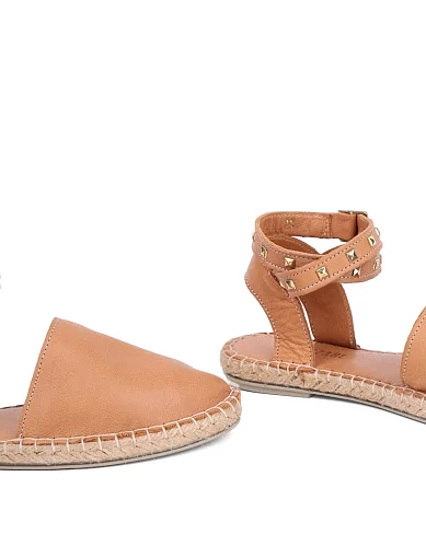 Жіночі еспадрильї Attizzare шкіряні коричневі - фото 2 - Miraton