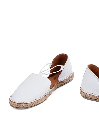 Жіночі еспадрильї Attizzare шкіряні білі - фото 2 - Miraton