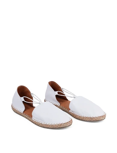 Жіночі еспадрильї Attizzare шкіряні білі - фото 3 - Miraton