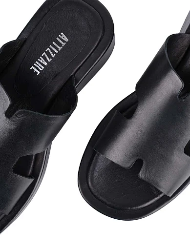 Жіночі сабо Attizzare шкіряні чорні - фото 5 - Miraton