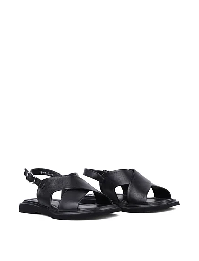 Жіночі сандалі Attizzare шкіряні чорні - фото 3 - Miraton