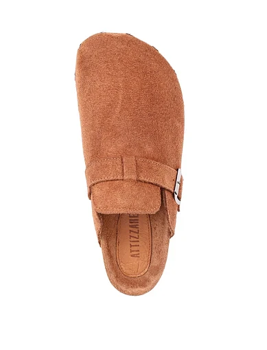 Жіночі сліпери Attizzare велюрові коричневі - фото 4 - Miraton