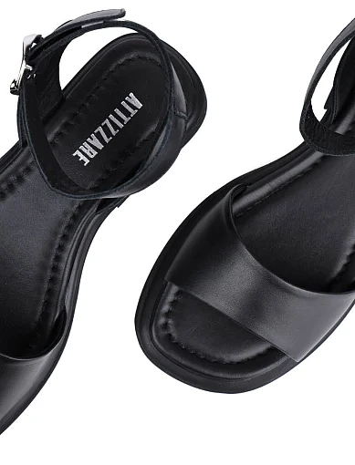 Жіночі сандалі Attizzare шкіряні чорні - фото 5 - Miraton