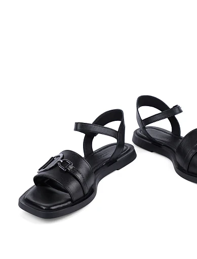 Жіночі сандалі Attizzare шкіряні чорні - фото 2 - Miraton