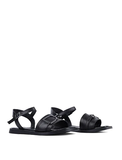 Жіночі сандалі Attizzare шкіряні чорні - фото 3 - Miraton