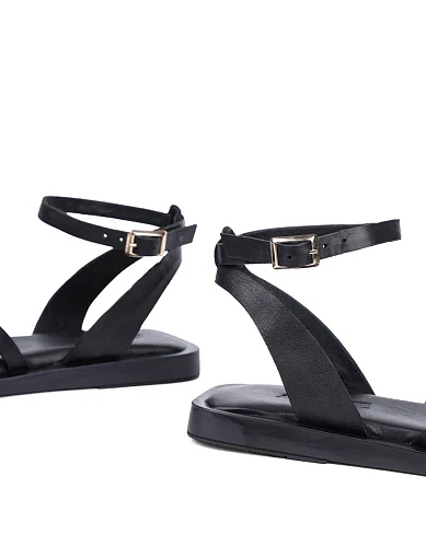 Жіночі сандалі Attizzare шкіряні чорні - фото 2 - Miraton