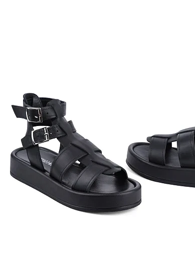 Жіночі сандалі Attizzare шкіряні чорні - фото 2 - Miraton